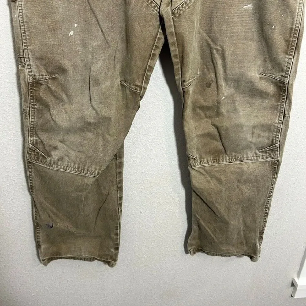 KUHL The Law Pants Mens 38x32 Heavyweight Canvas Distressed Rugged Patina Dye